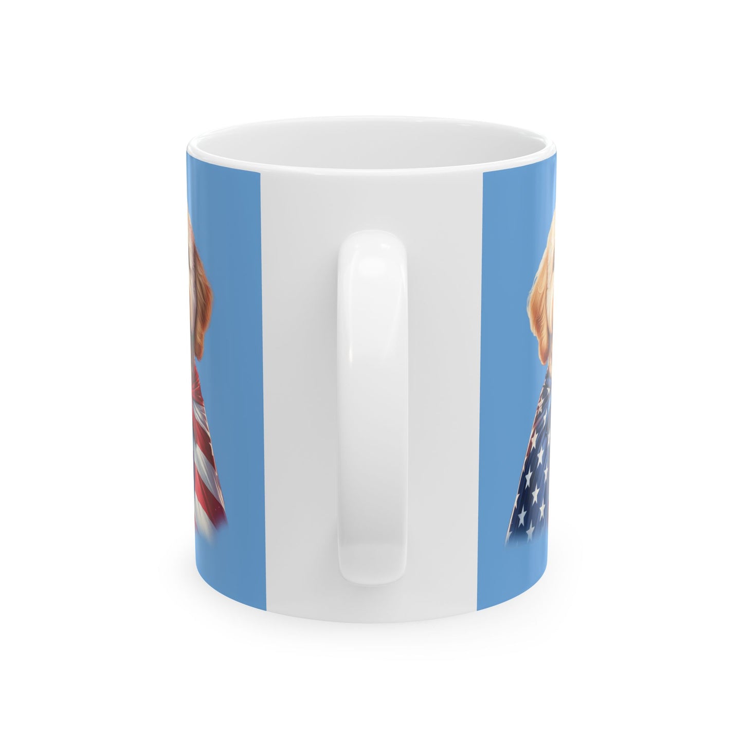 Patriotic Goldendoodle Dog Ceramic Mug - 11oz & 15oz