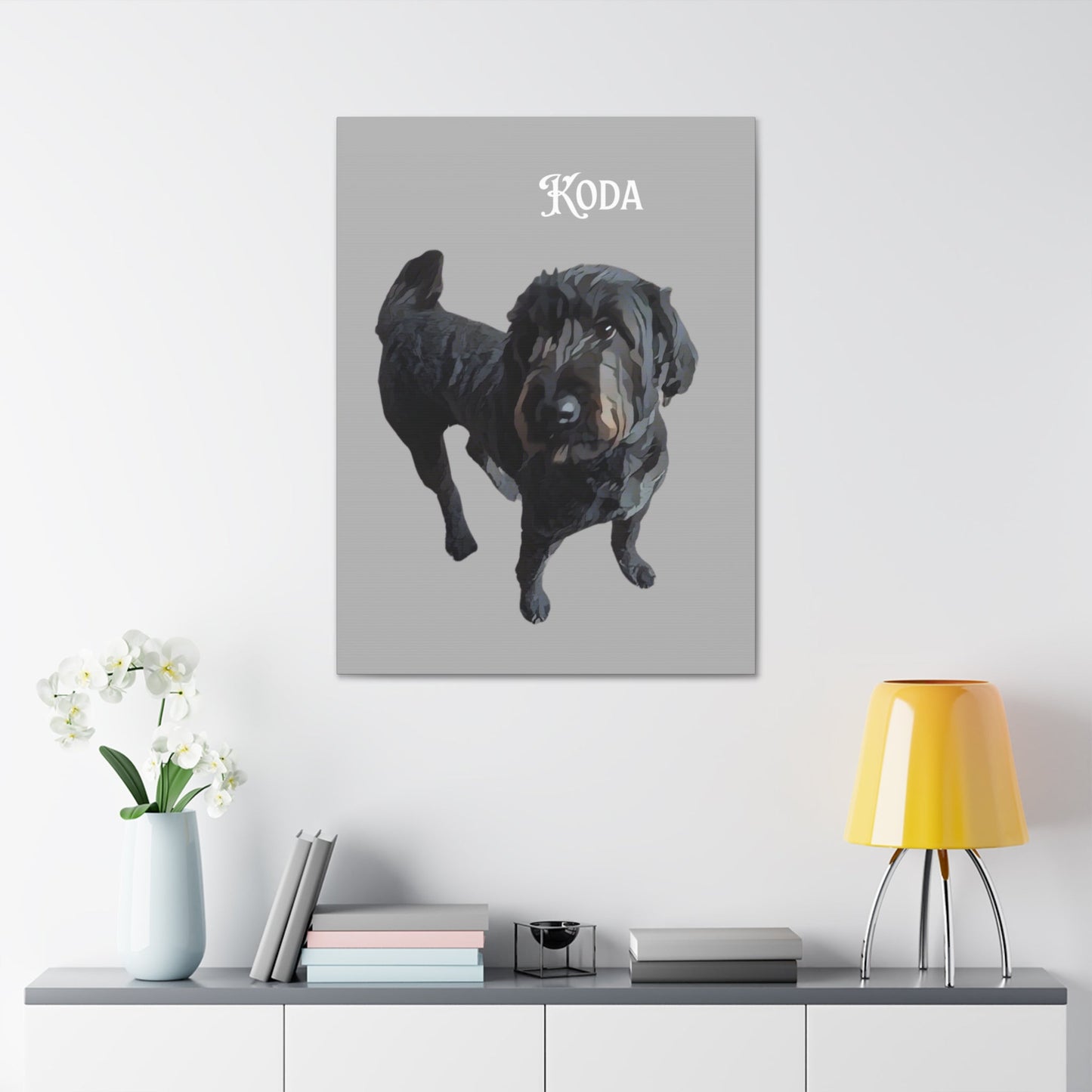 PAW-sonalized Light Grey Canvas Print | Upload Photo~Choose size | Purrfect Pet Haven