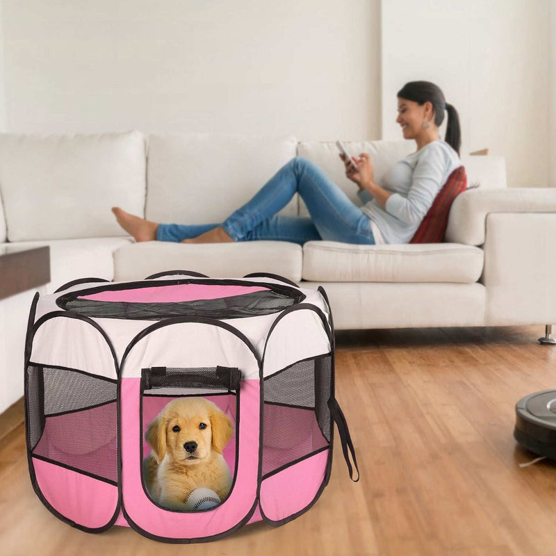 Portable Foldable Pet Tent - 8-Panel Exercise Pen - Purrfect Pet Haven