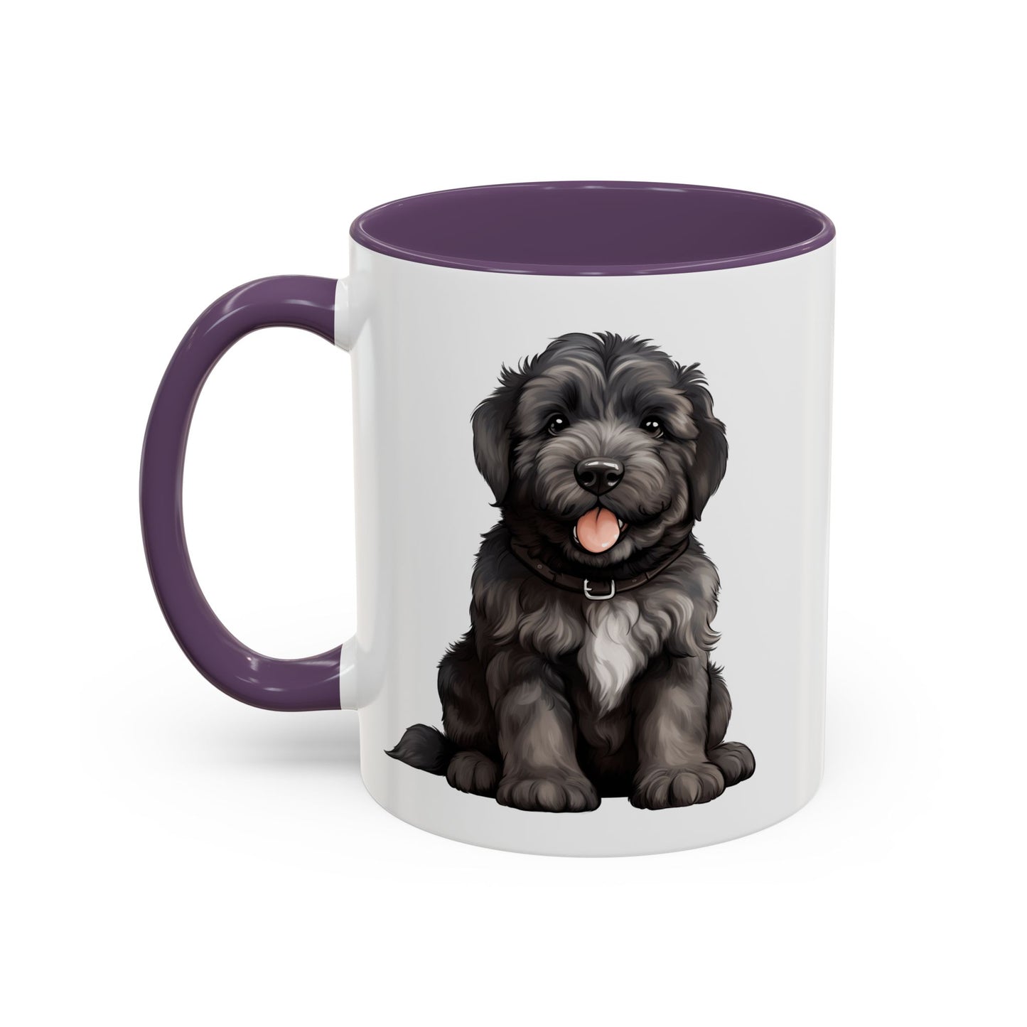 Cute Bouvier Des Flanders Dog Design Accent Coffee Mug - 11oz & 15oz