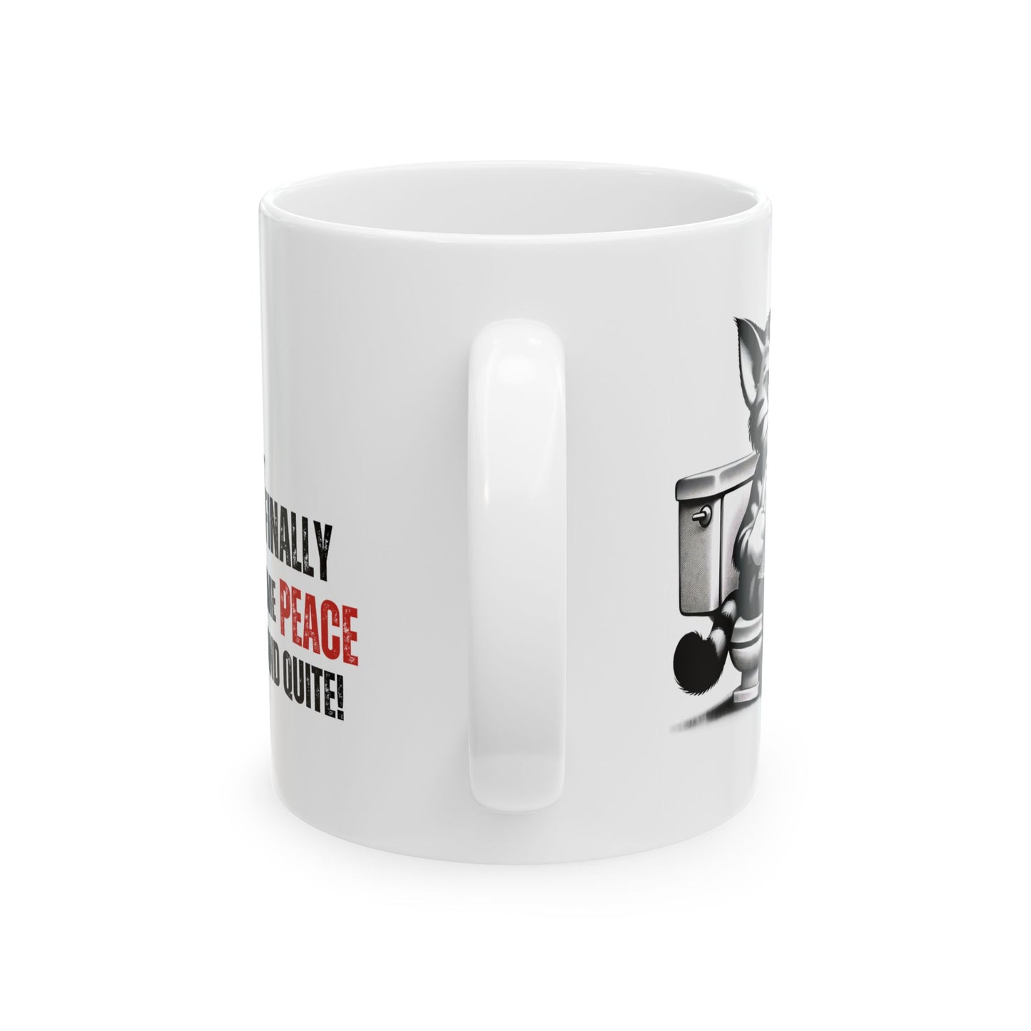 Funny Cat Ceramic Mug – "Finally Some Peace and Quiet!" – Perfect Gift for Cat Lovers | Purrfect Pet Haven