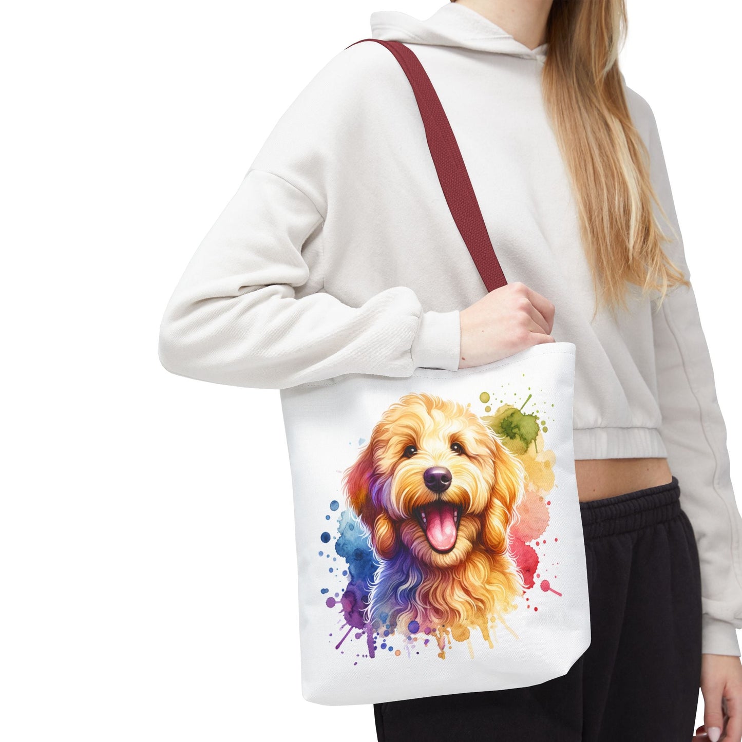 Colorful Goldendoodle Dog Lover Tote Bag - Fun Pet Art for All Occasions | Purrfect Pet Haven