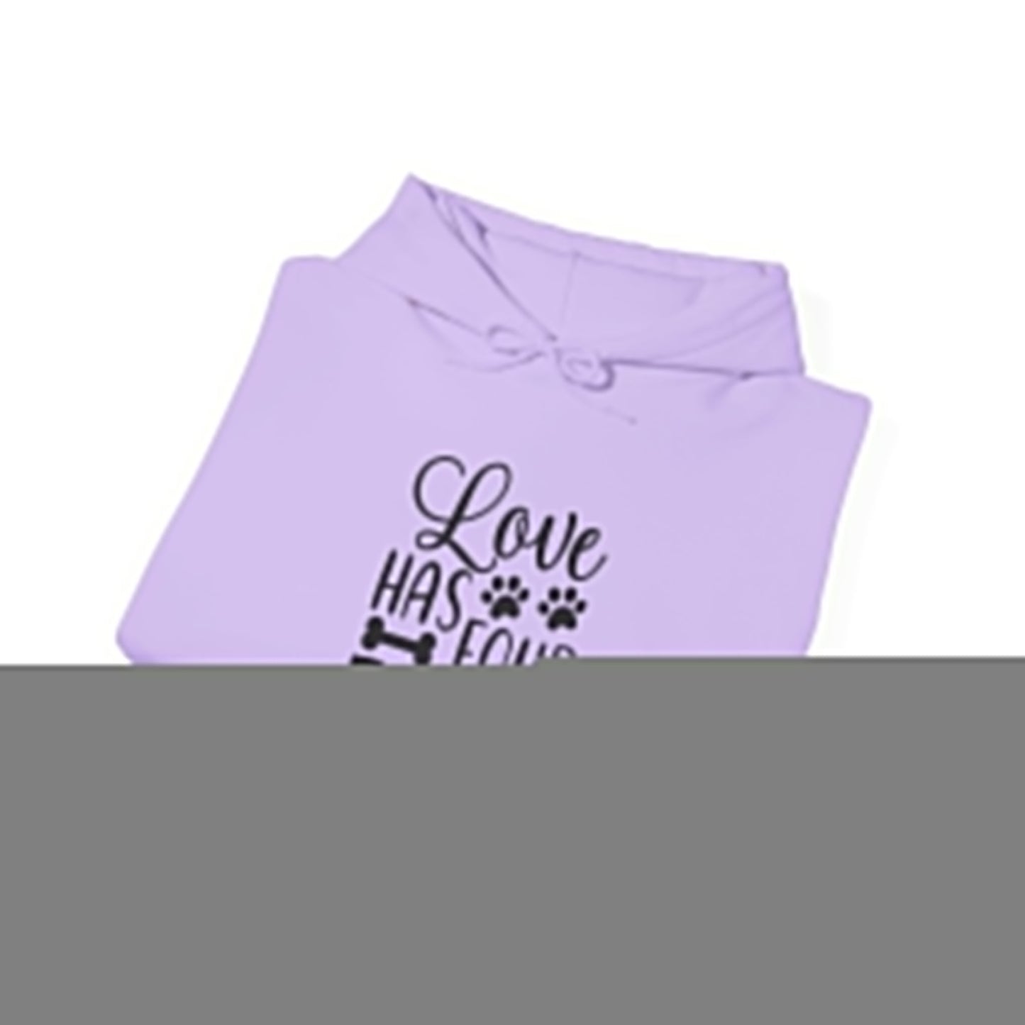 Love Has Four Paws Hoodie – Cozy Unisex Sweatshirt for Pet Lovers | Purrfect Pet Haven
