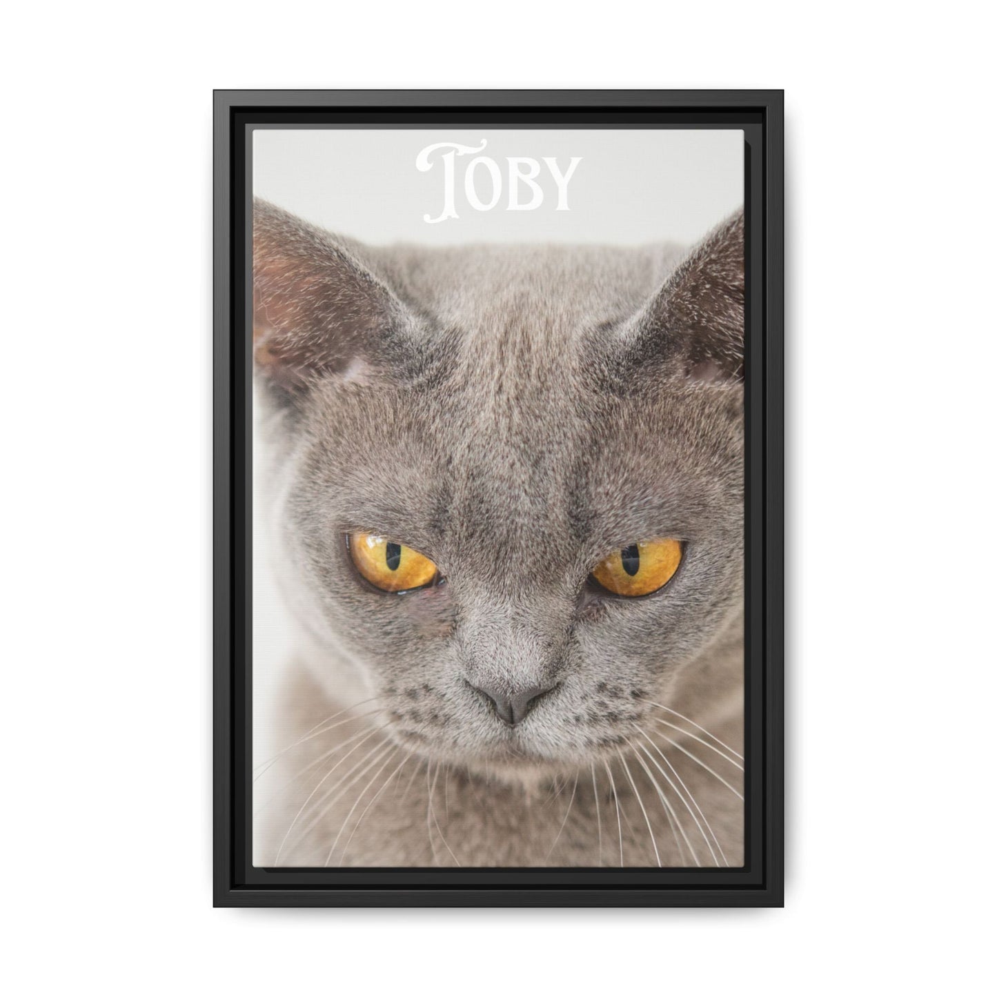 Personalized Photo Wall Art - Framed Matte Canvas Print for Pet Lovers - Customizable Name Print | Purrfect Pet Haven