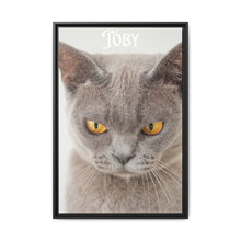 Personalized Photo Wall Art - Framed Matte Canvas Print for Pet Lovers - Customizable Name Print | Purrfect Pet Haven