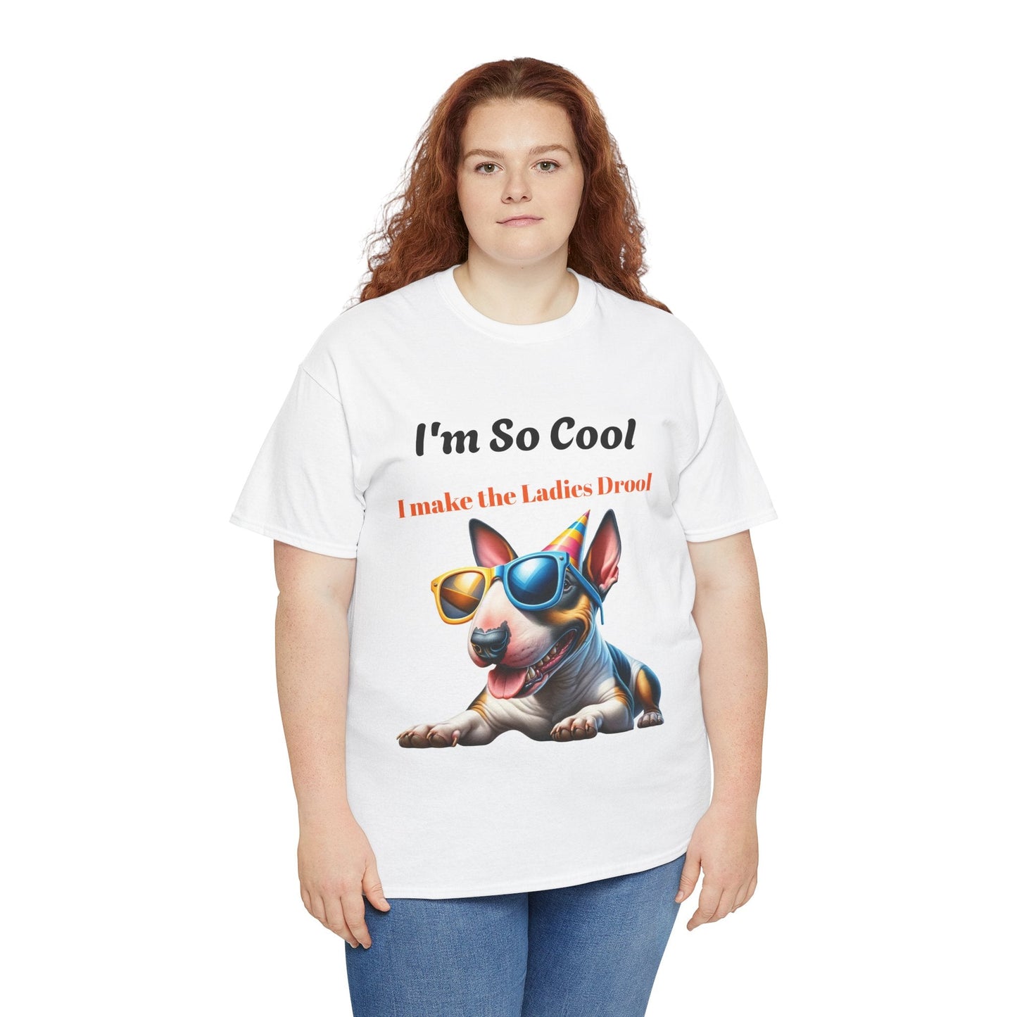Unisex Heavy Cotton Tee - Cool Dog Graphic | I Make the Ladies Drool | Fun Pet Lover Shirt | Purrfect Pet Haven