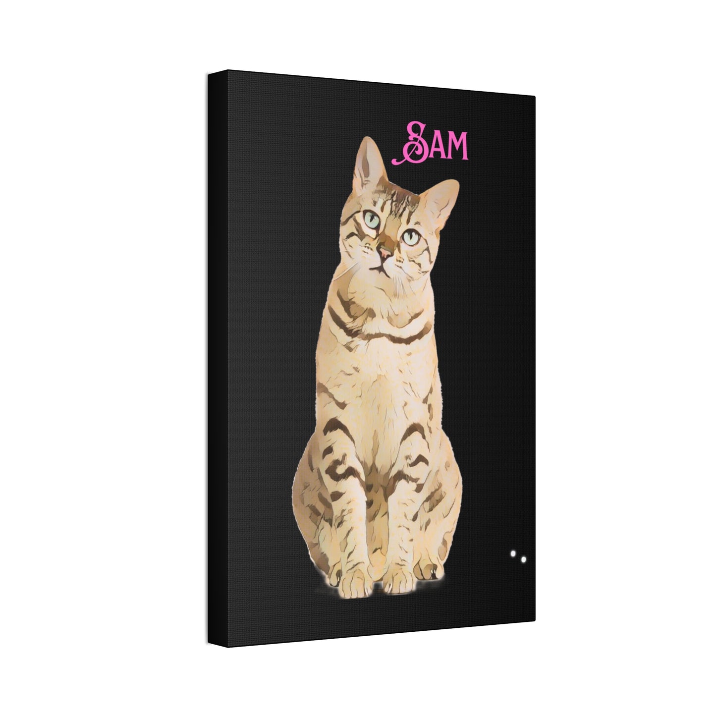 PAW-sonalized Black Canvas Print | Upload Photo~Choose size | Purrfect Pet Haven