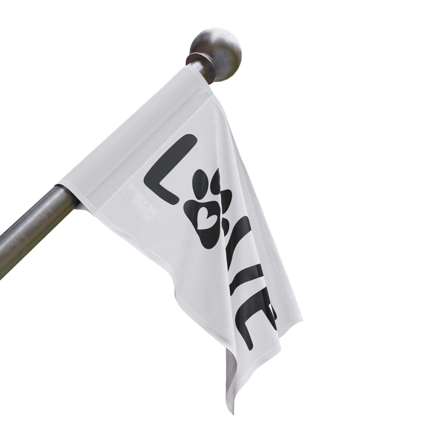Pet Love Flag - Heart Paw Print Decor