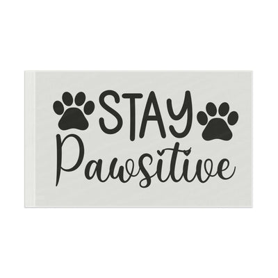 Paw Print Flag - Stay Pawsitive Home Decor