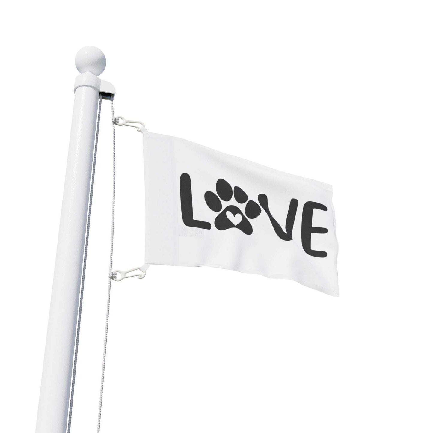 Pet Love Flag - Heart Paw Print Decor - Purrfect Pet Haven