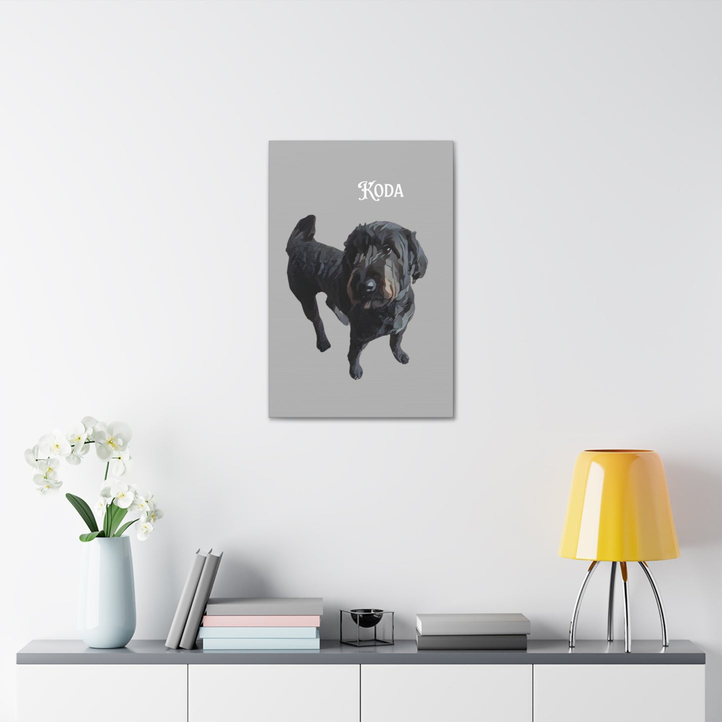 PAW-sonalized Light Grey Canvas Print | Upload Photo~Choose size | Purrfect Pet Haven