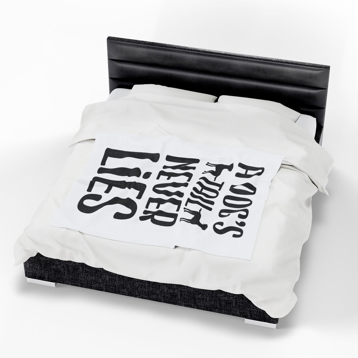 Cozy Velveteen Plush Blanket - "A Dog's Tail Never Lies" - Pet Lover Gift