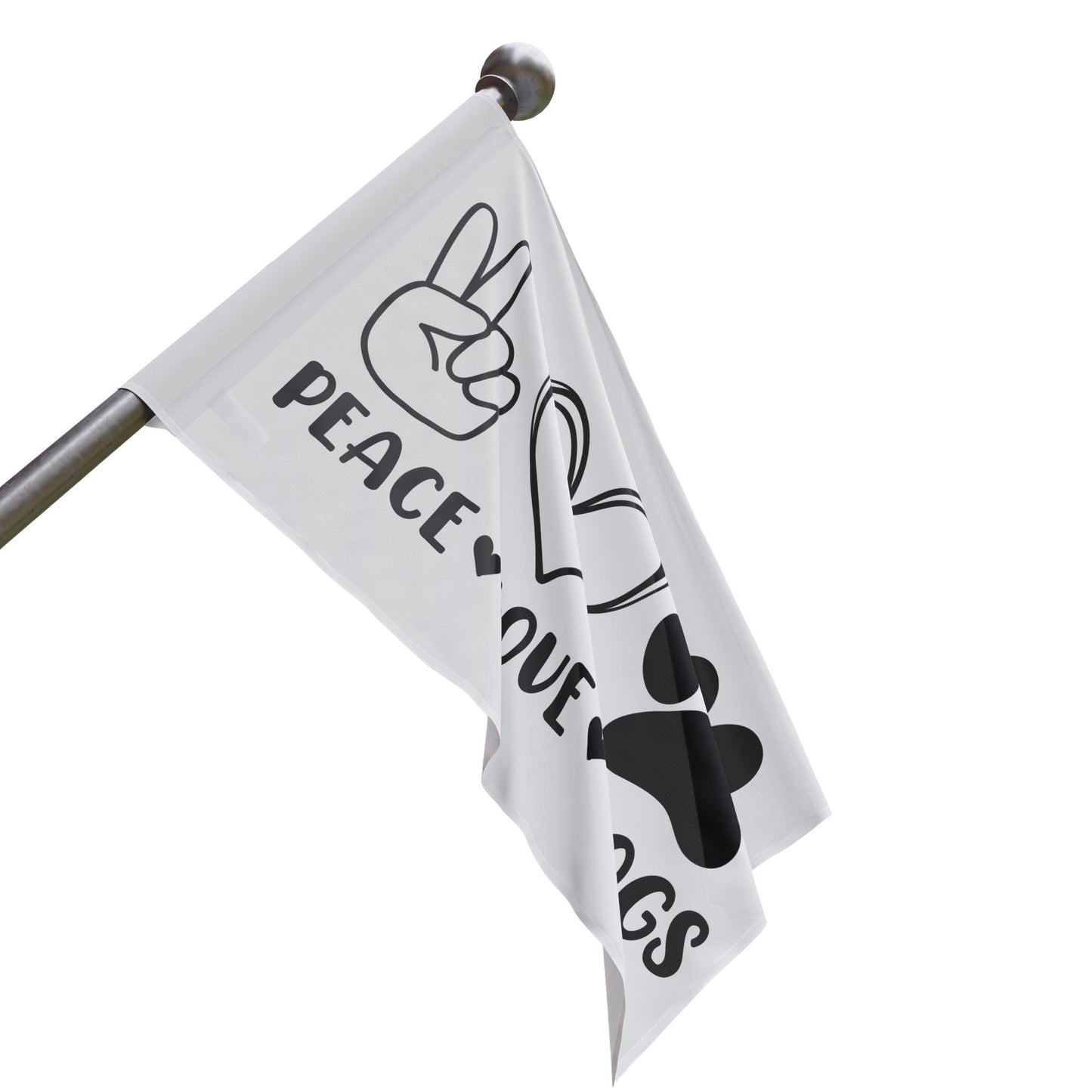Peace Love Dogs Flag - Cute Home Decor for Dog Lovers