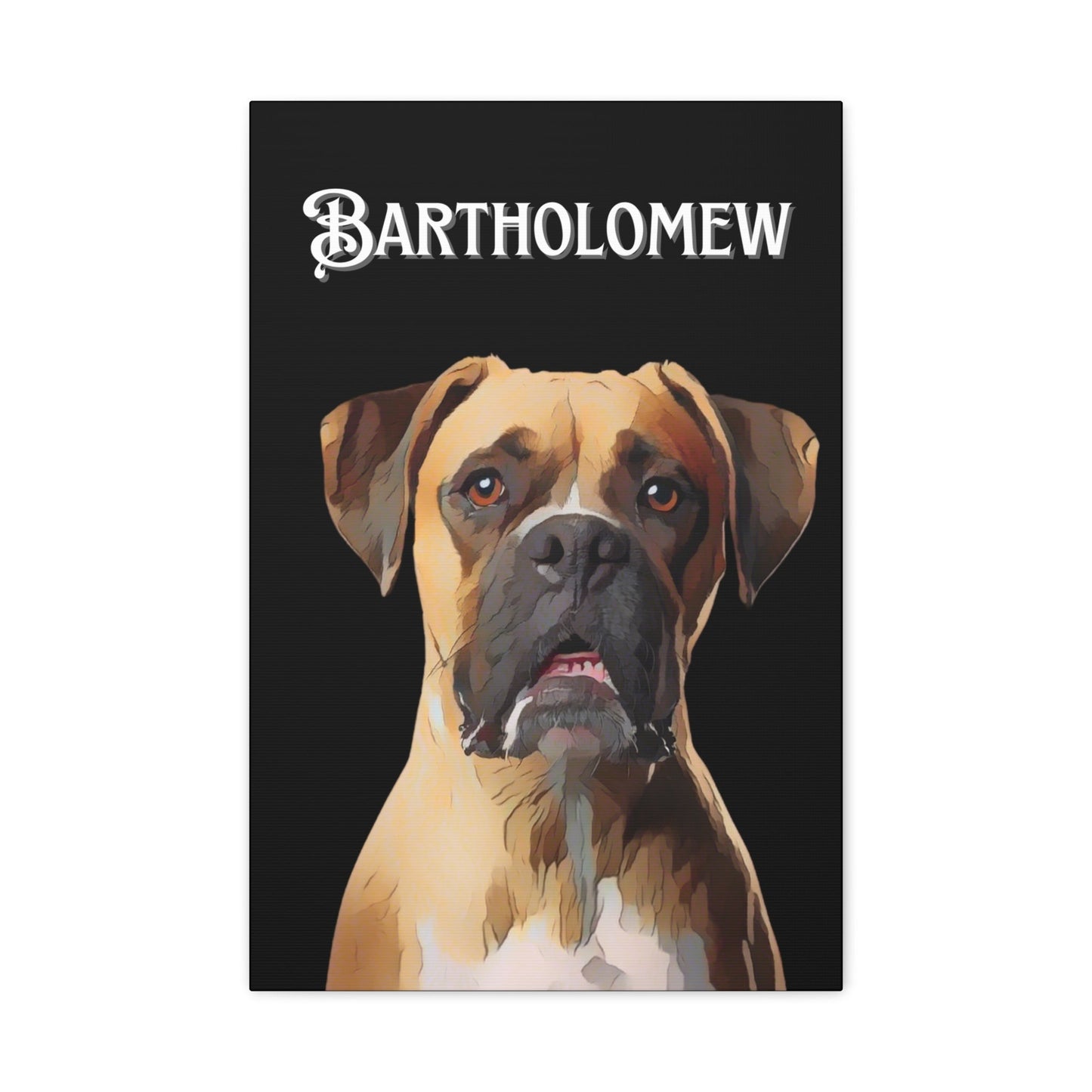 Personalized Dog Canvas Art - Custom Pet Portrait of Bartholomew | Purrfect Pet Haven