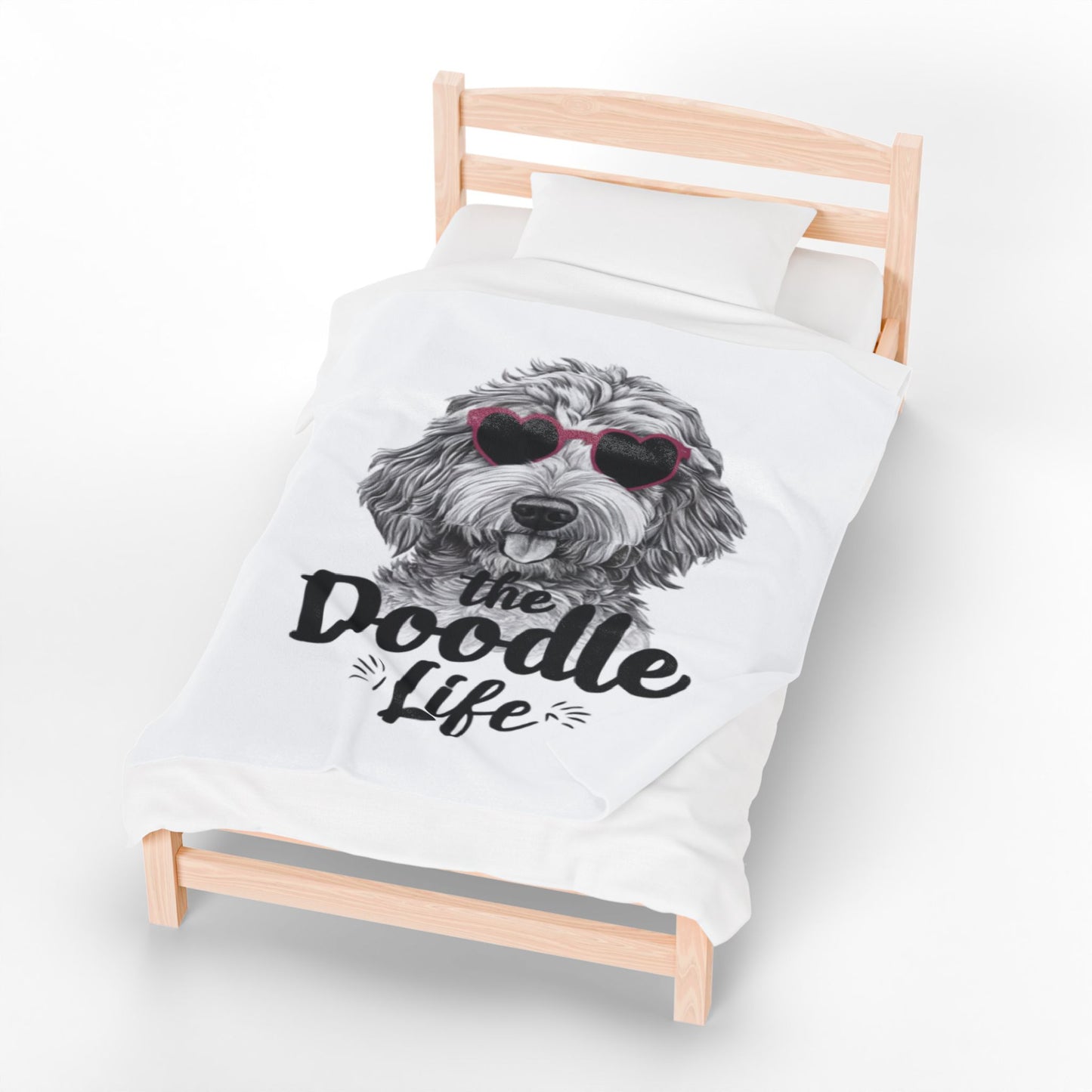 Doodle Life Plush Blanket - Cozy Goldendoodle Lover Gift