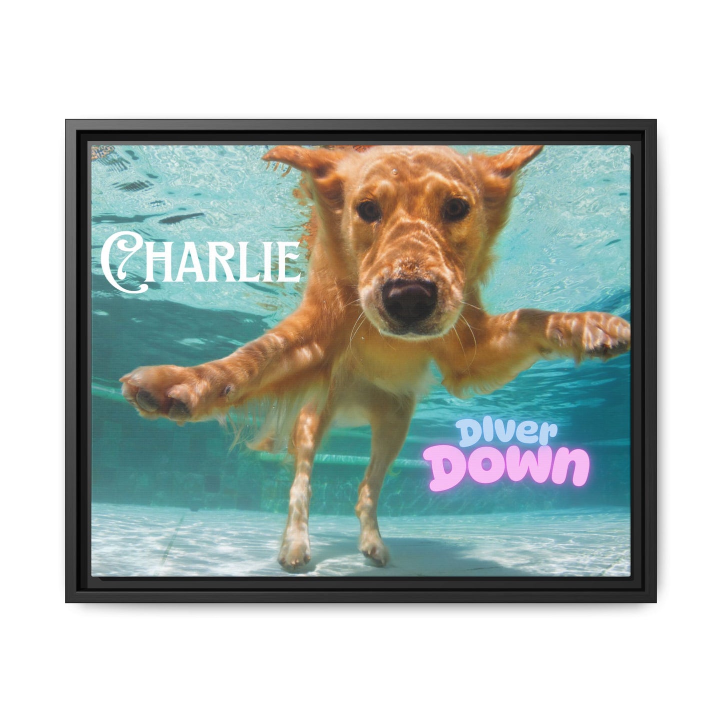 Framed Personalized Landscape Photo Canvas Wall Art - 'Add your Caption'