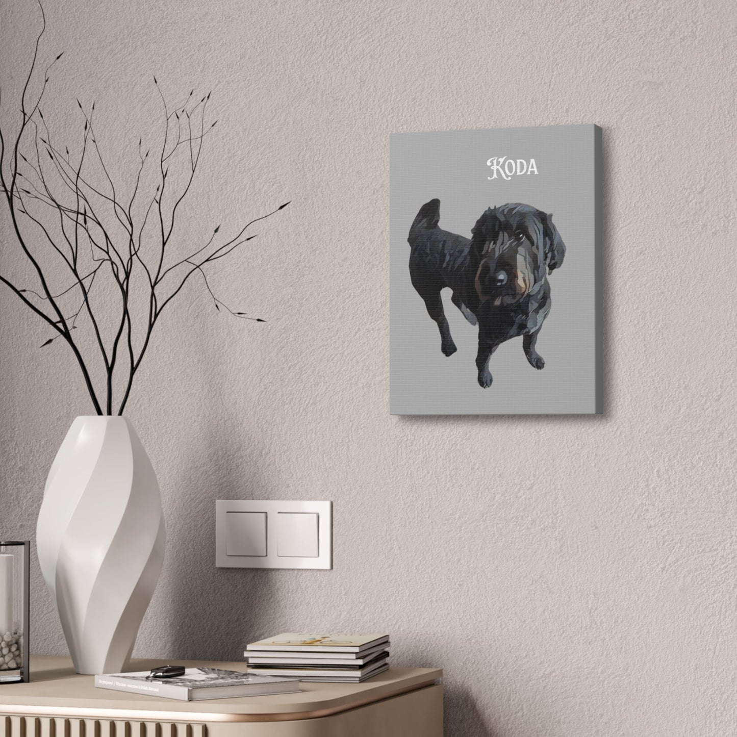 PAW-sonalized Light Grey Canvas Print | Upload Photo~Choose size | Purrfect Pet Haven