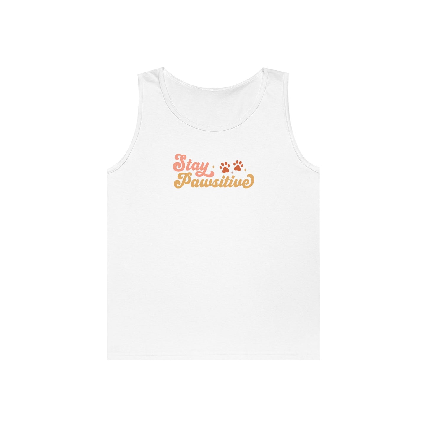 Cute Pet Lover Tank Top, Stay Pawsitive Tank, Funny Dog Lover Shirt