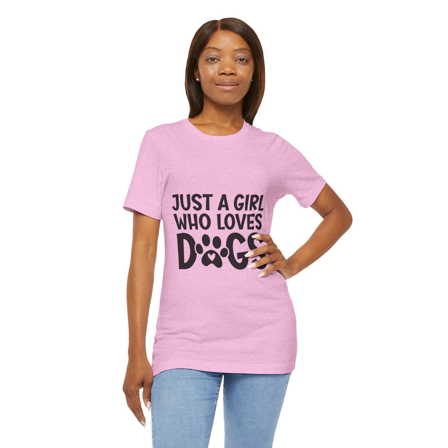 Dog Lover Unisex Tee - Just a Girl Who Loves Dogs | Purrfect Pet Haven