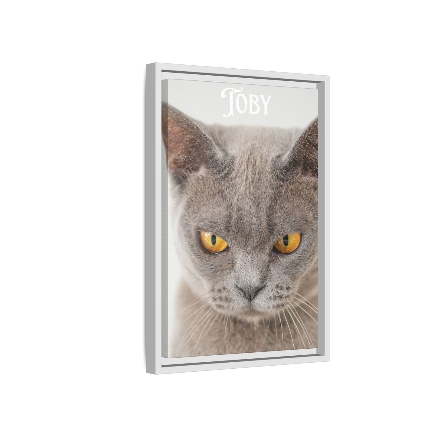Personalized Photo Wall Art - Framed Matte Canvas Print for Pet Lovers - Customizable Name Print | Purrfect Pet Haven