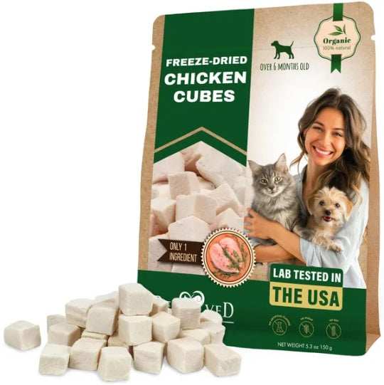 Freeze Dried Pet Treats - Premium Cubes For Cats & Dogs 5.3 Oz - Purrfect Pet Haven