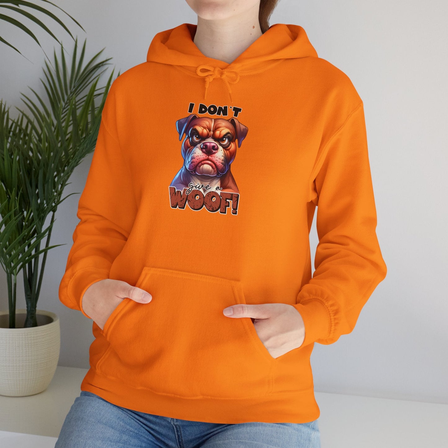 Fun Dog-Themed Unisex Hoodie - "I Don't Give a Woof" | Purrfect Pet Haven