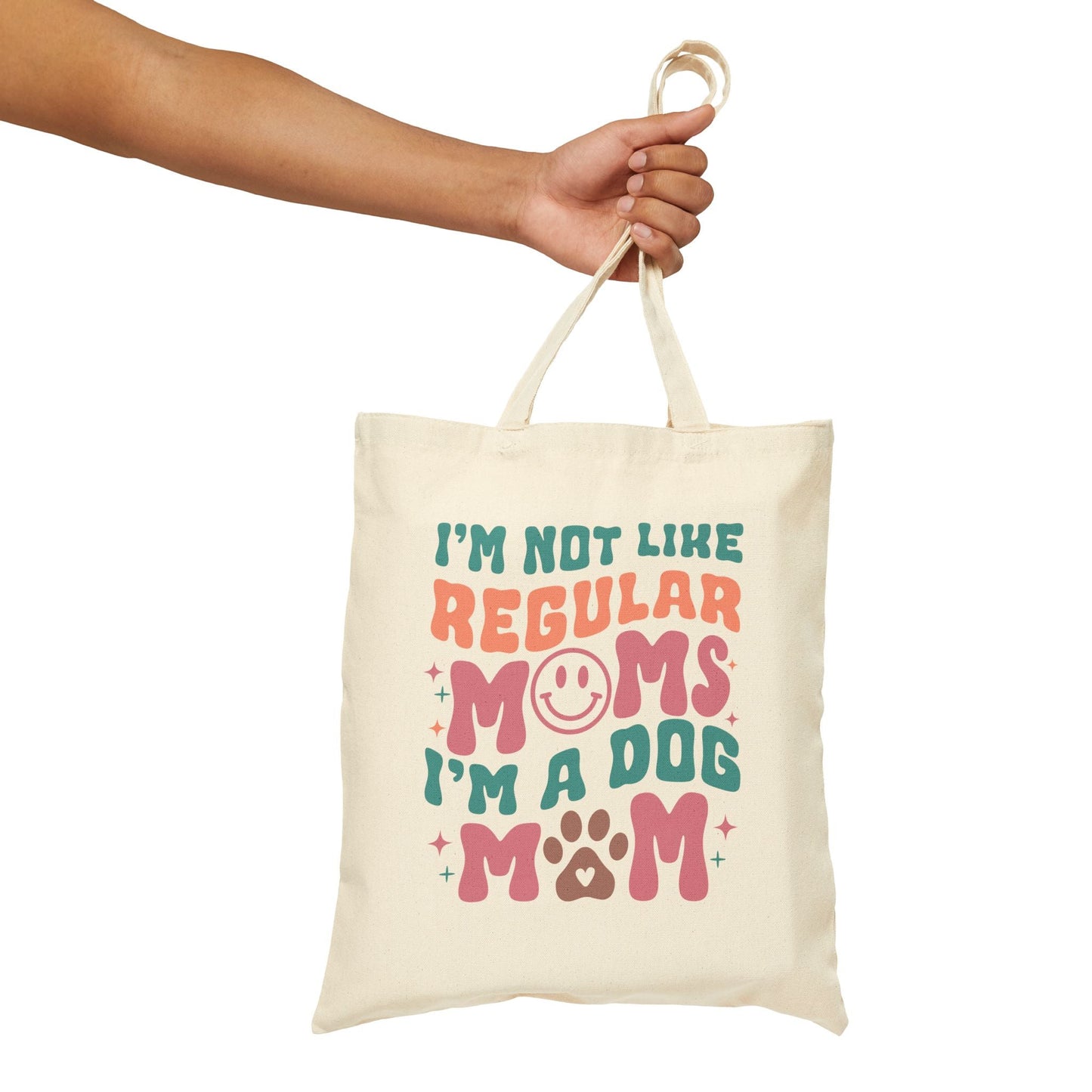 Funny Dog Mom Cotton Canvas Tote Bag - Love Has Four Paws | Purrfect Pet Haven