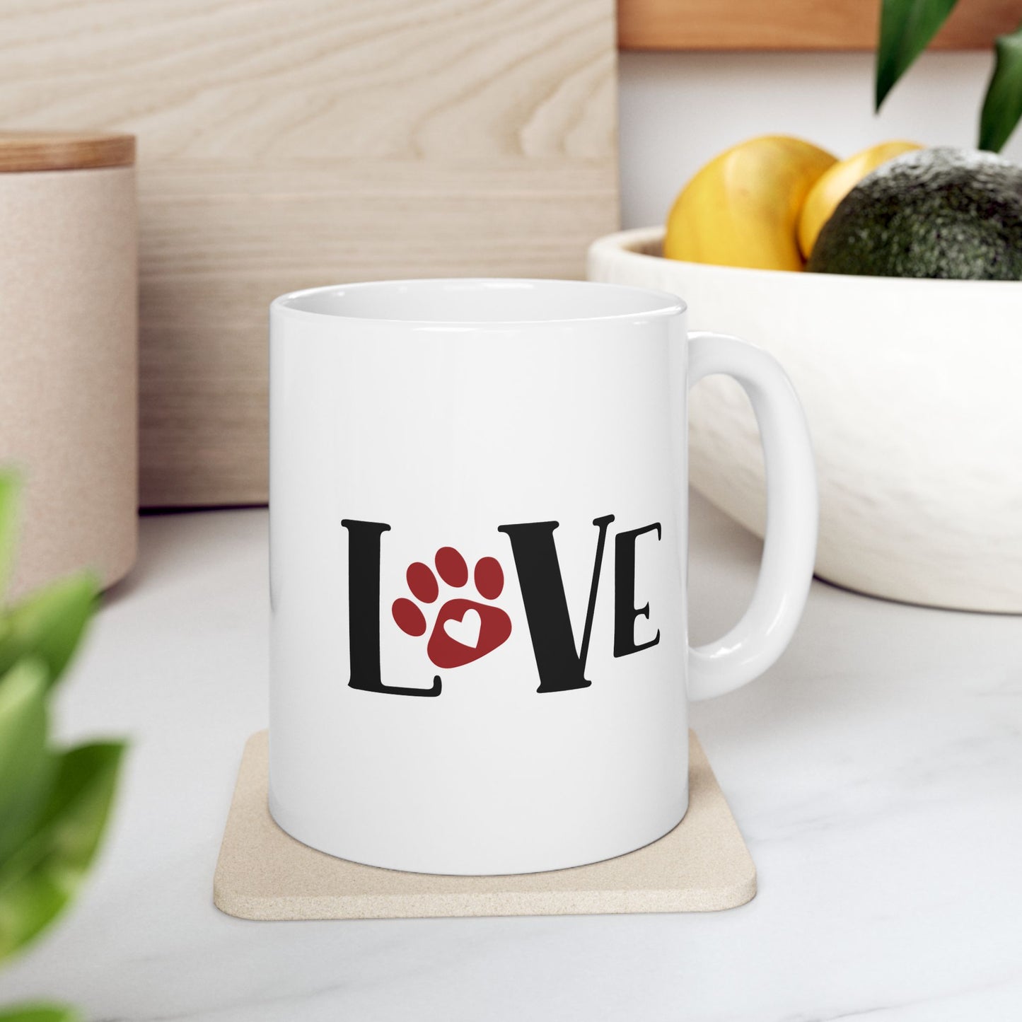 Love Ceramic Mug - 11oz & 15oz - Perfect Gift for All Dog Lovers