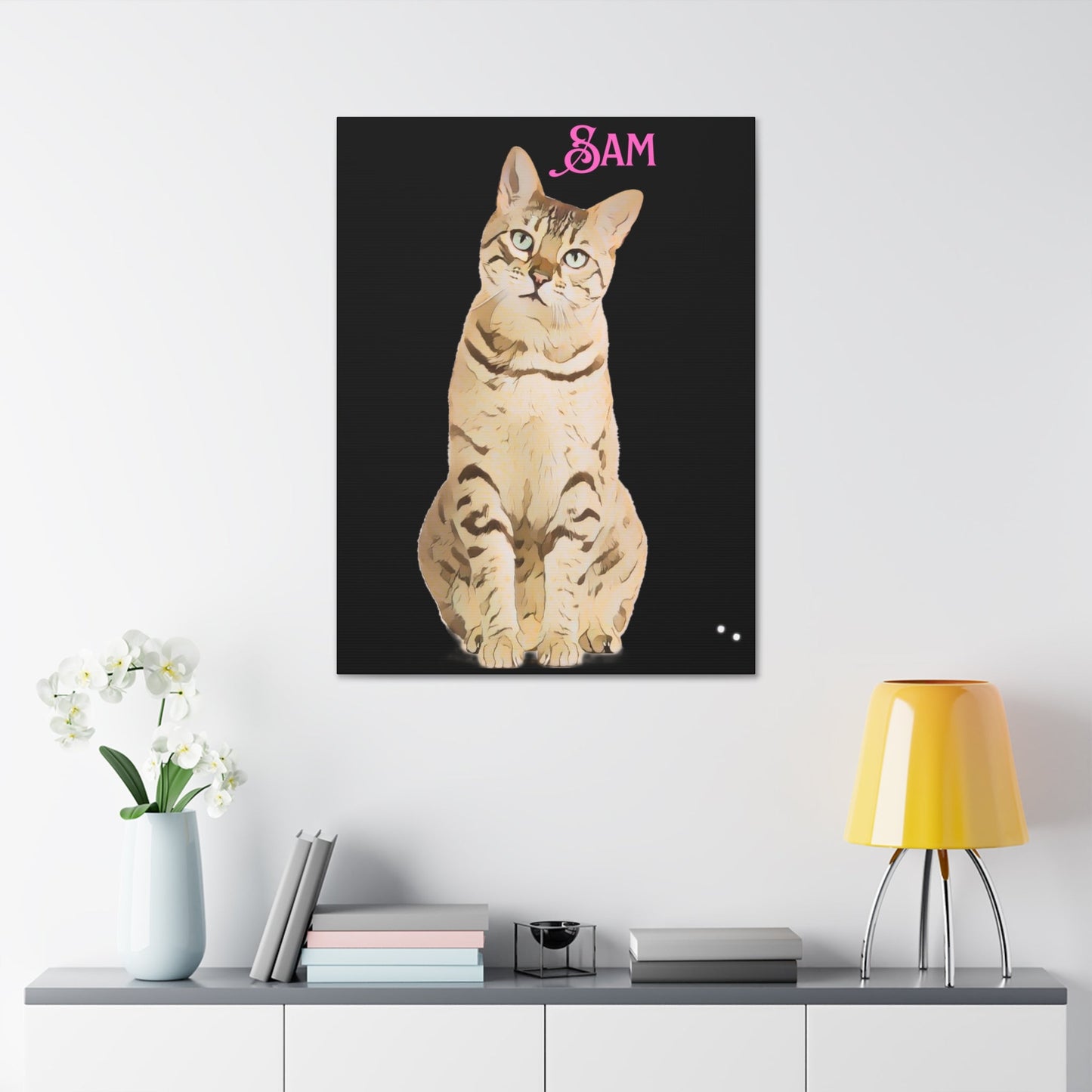 PAW-sonalized Black Canvas Print | Upload Photo~Choose size | Purrfect Pet Haven