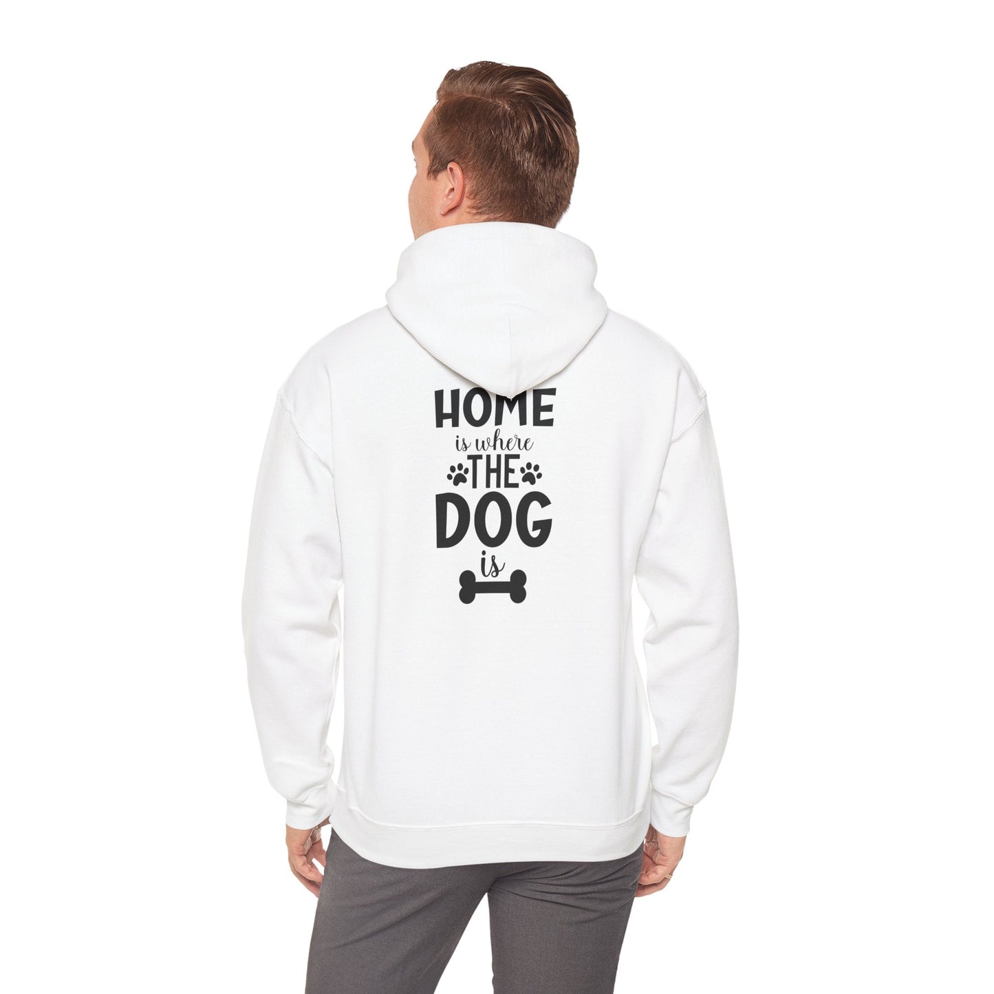 Home is Where the Dog Is Unisex Heavy Blend™ Hooded Sweatshirt | Purrfect Pet Haven
