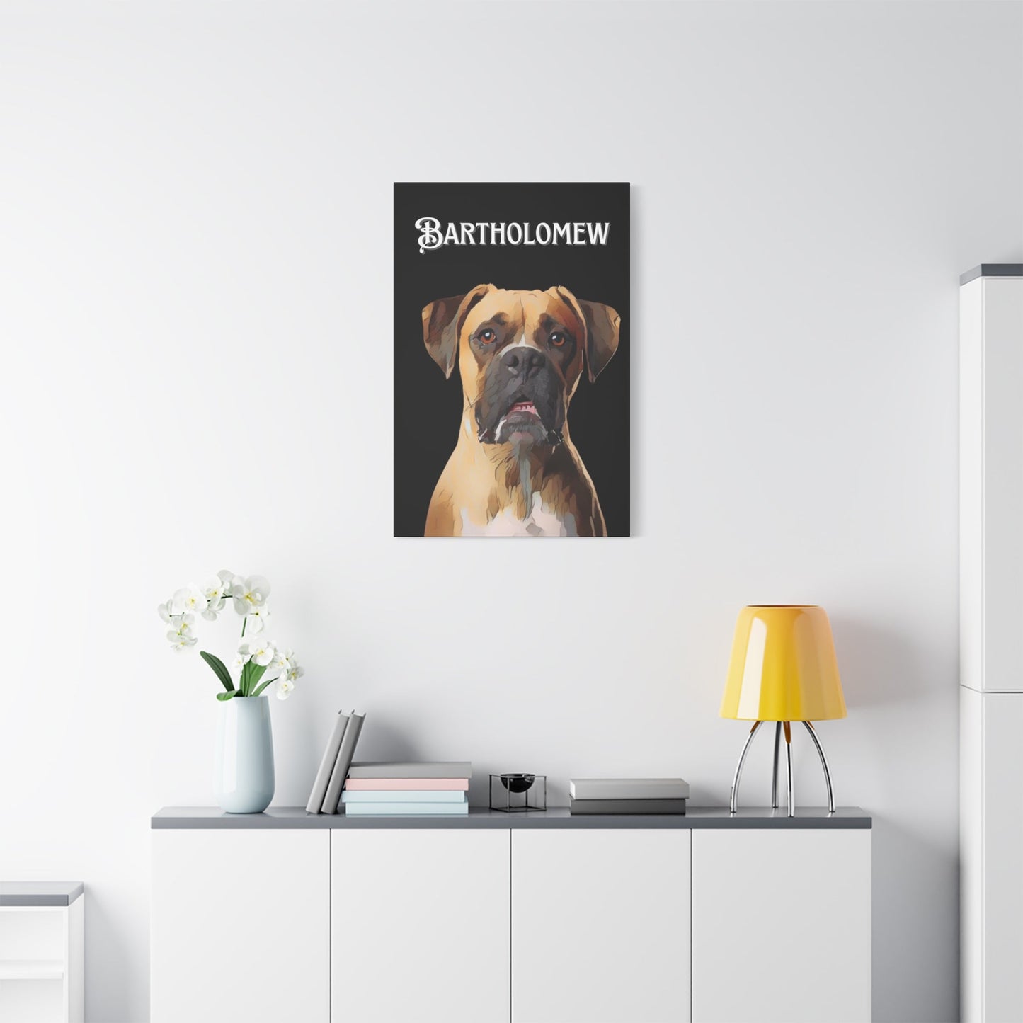 Personalized Dog Canvas Art - Custom Pet Portrait of Bartholomew | Purrfect Pet Haven