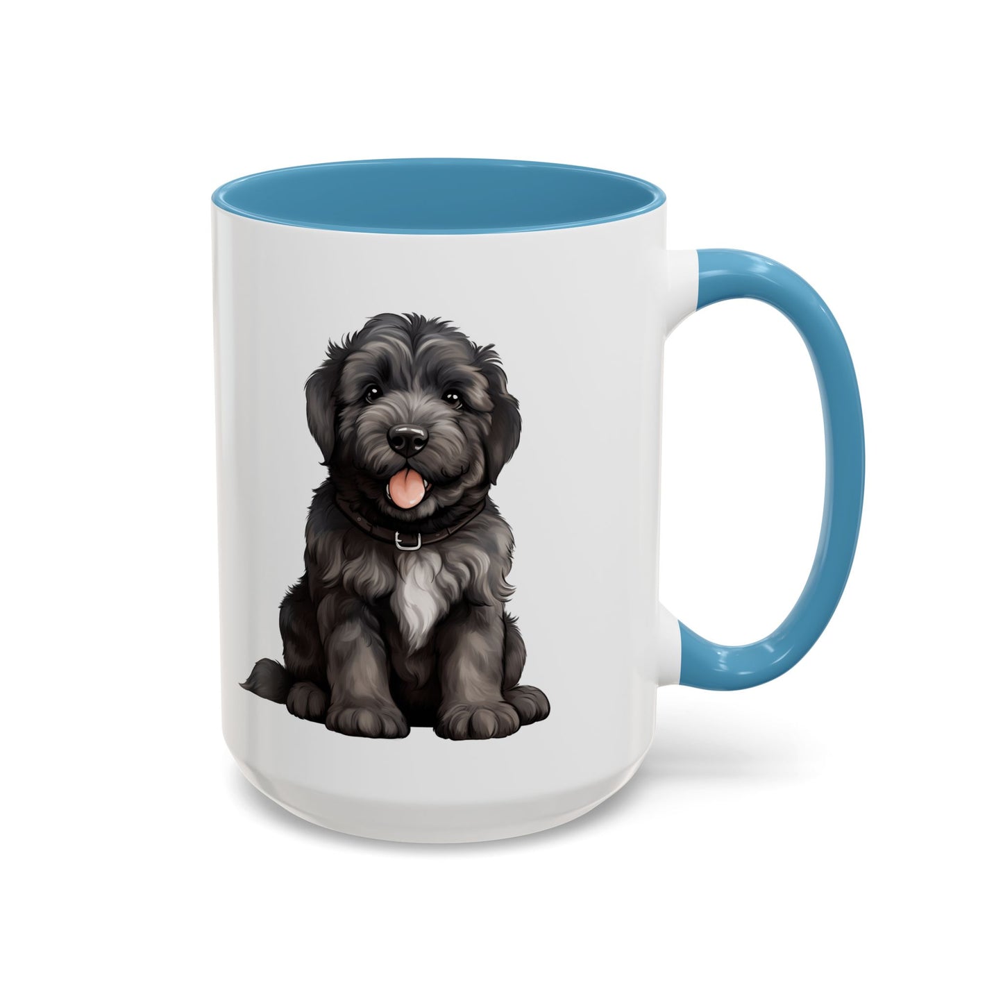 Cute Bouvier Des Flanders Dog Design Accent Coffee Mug - 11oz & 15oz