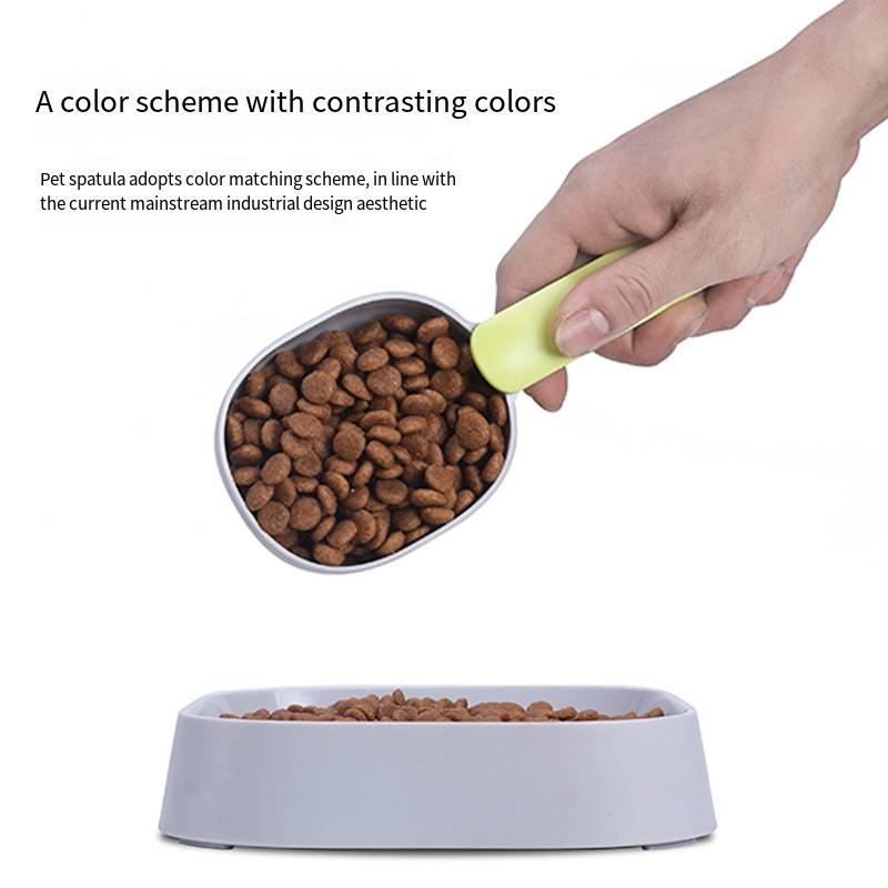 1-Cup Pet Food Scoop with Bag Clip - Ergonomic Long Handle Measuring Cup