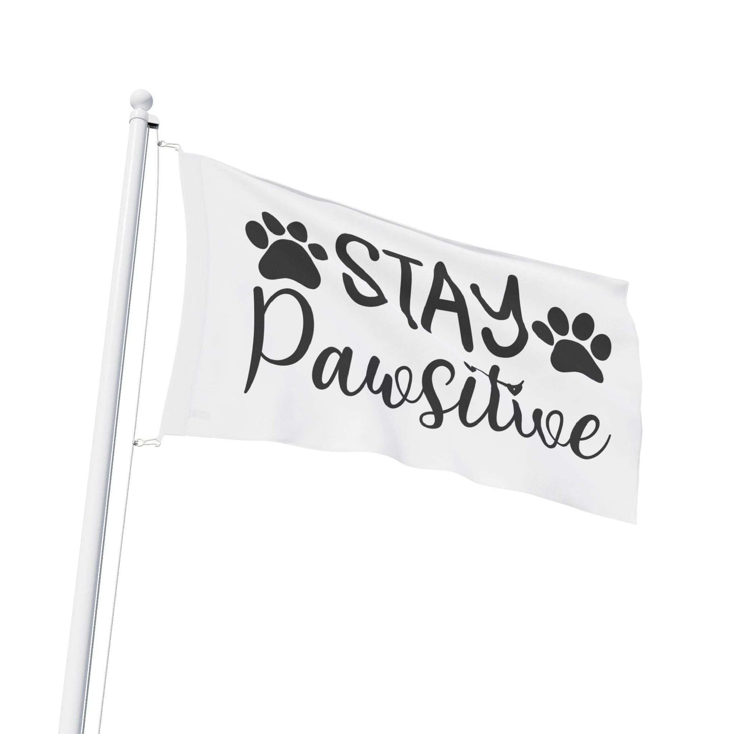 Paw Print Flag - Stay Pawsitive Home Decor - Purrfect Pet Haven