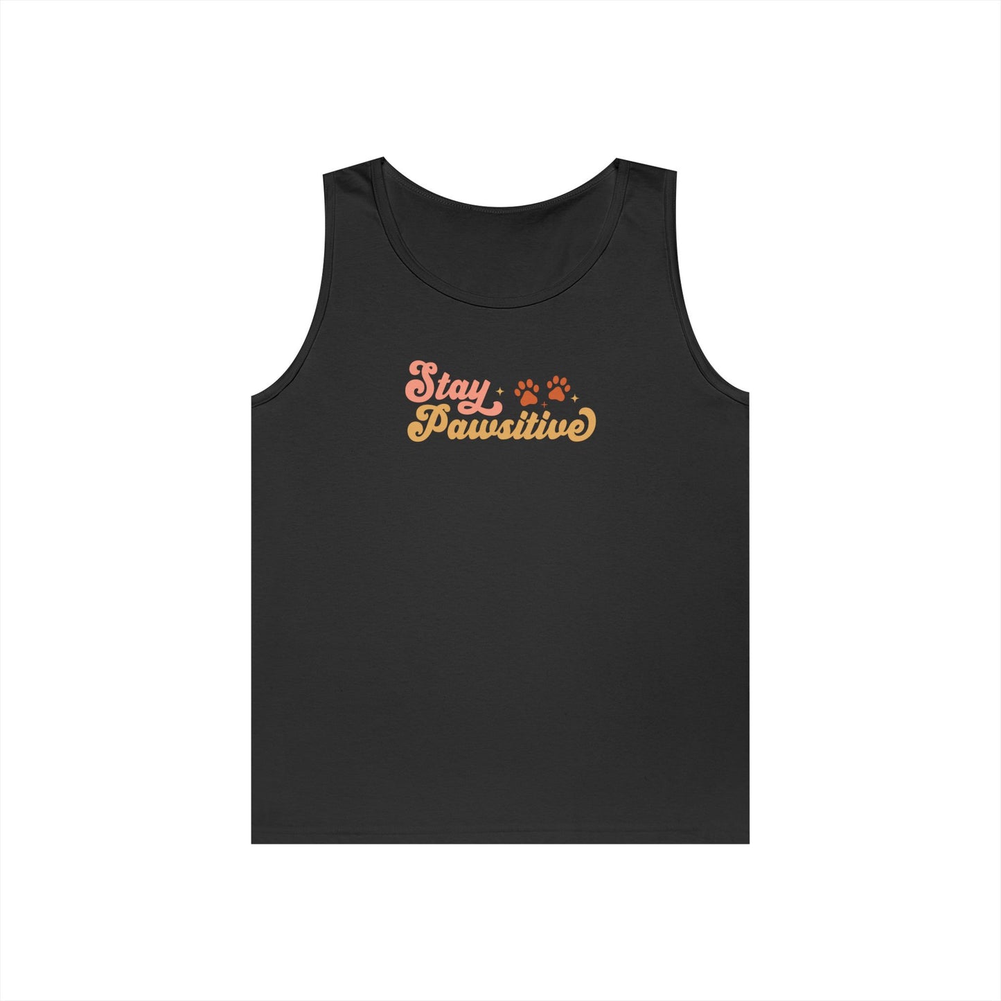 Cute Pet Lover Tank Top, Stay Pawsitive Tank, Funny Dog Lover Shirt