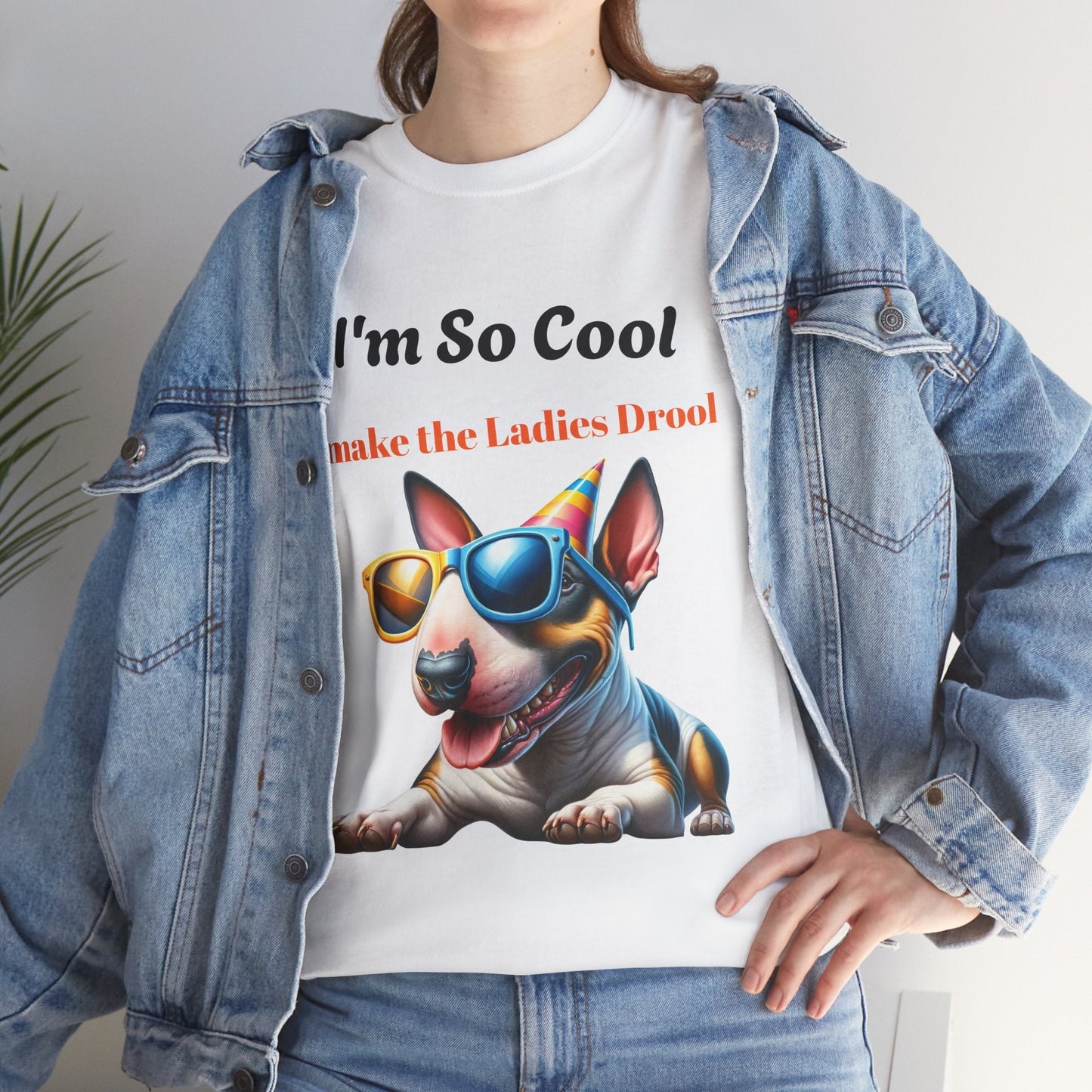 Unisex Heavy Cotton Tee - Cool Dog Graphic | I Make the Ladies Drool | Fun Pet Lover Shirt | Purrfect Pet Haven
