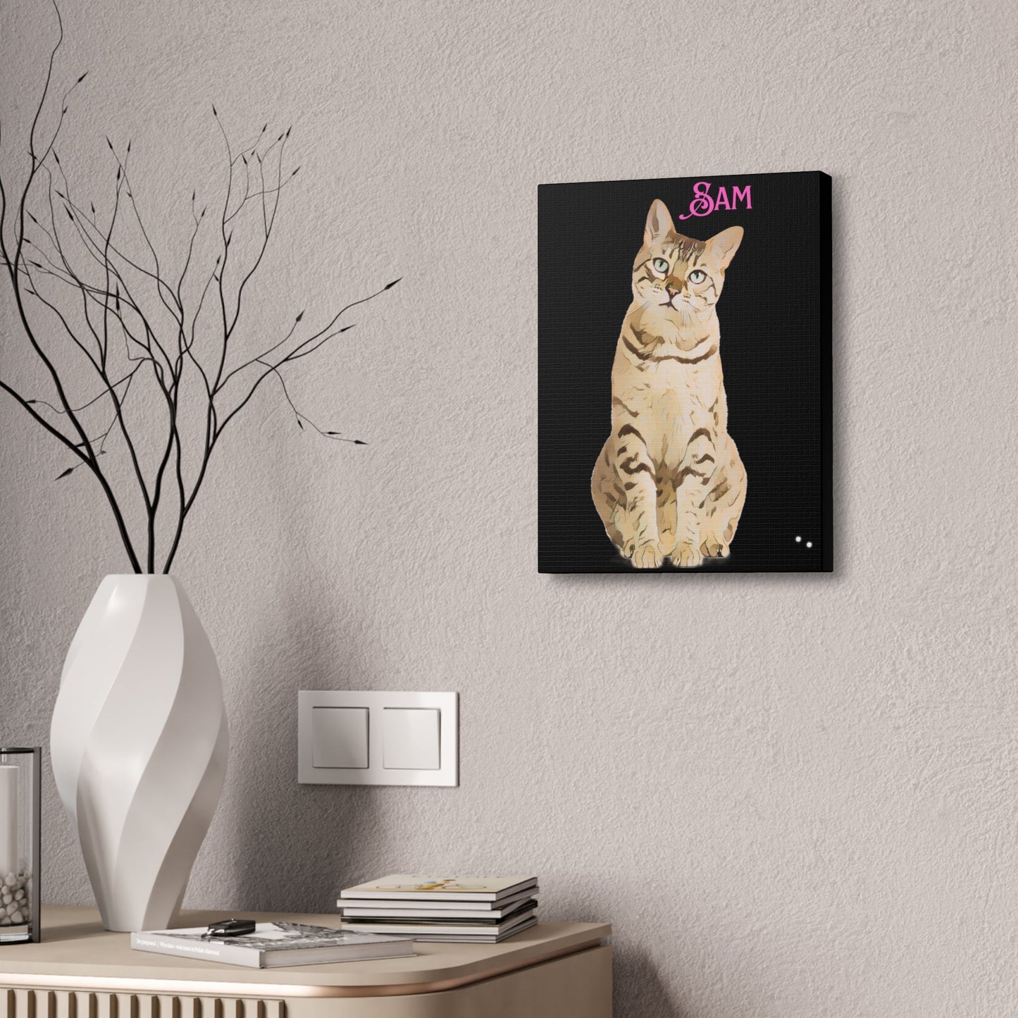 PAW-sonalized Black Canvas Print | Upload Photo~Choose size | Purrfect Pet Haven