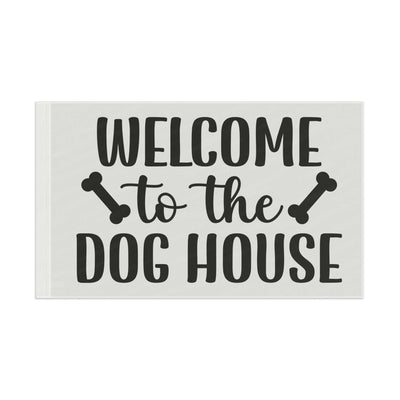 Welcome to the Dog House Flag - Dog Lover Outdoor Decor