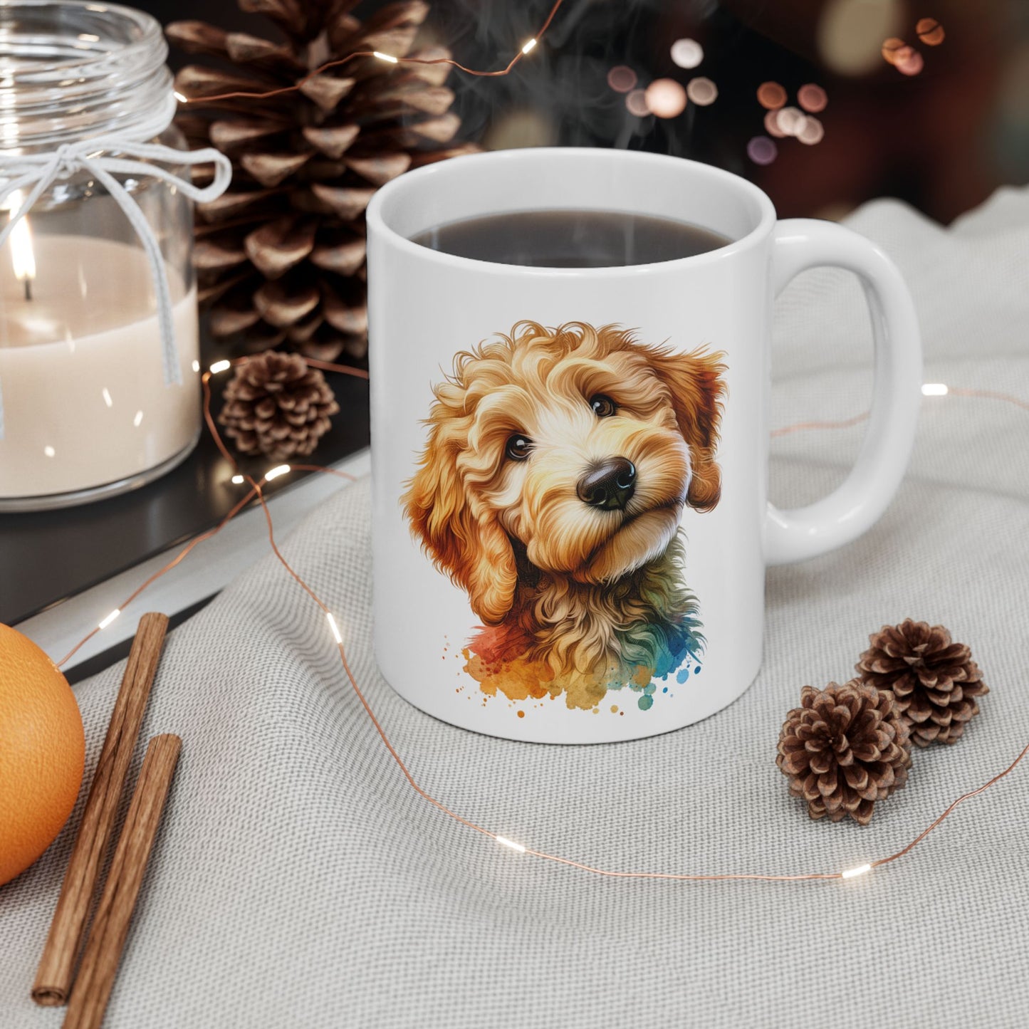 Cute Goldendoodle Dog Lovers Ceramic Mug - 11oz & 15oz - Perfect Gift for Doodle Owners