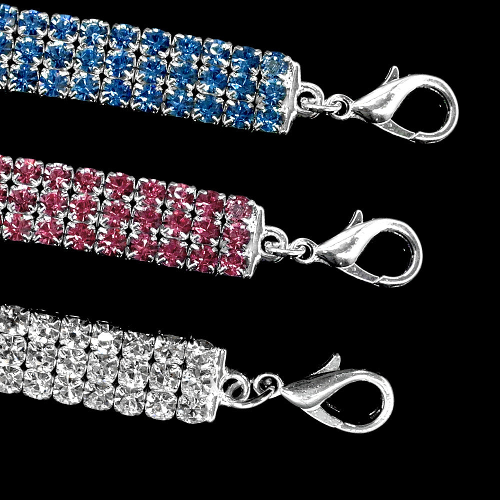 Crystal Bling Rhinestone Dog Collar for Small Medium Dogs Cats