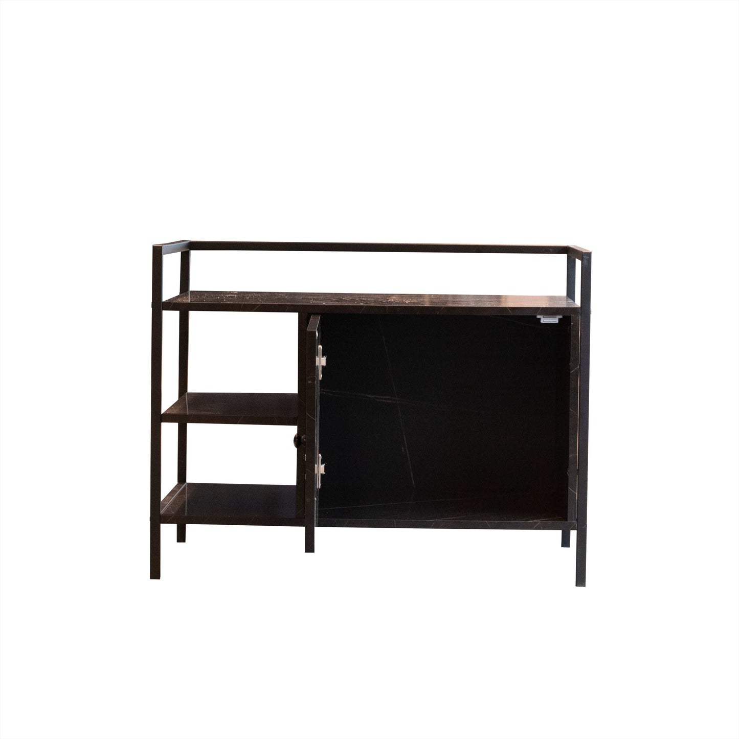 Cat Litter Box Enclosure Wooden Hidden Washroom and Toilet - Antique Black - Purrfect Pet Haven