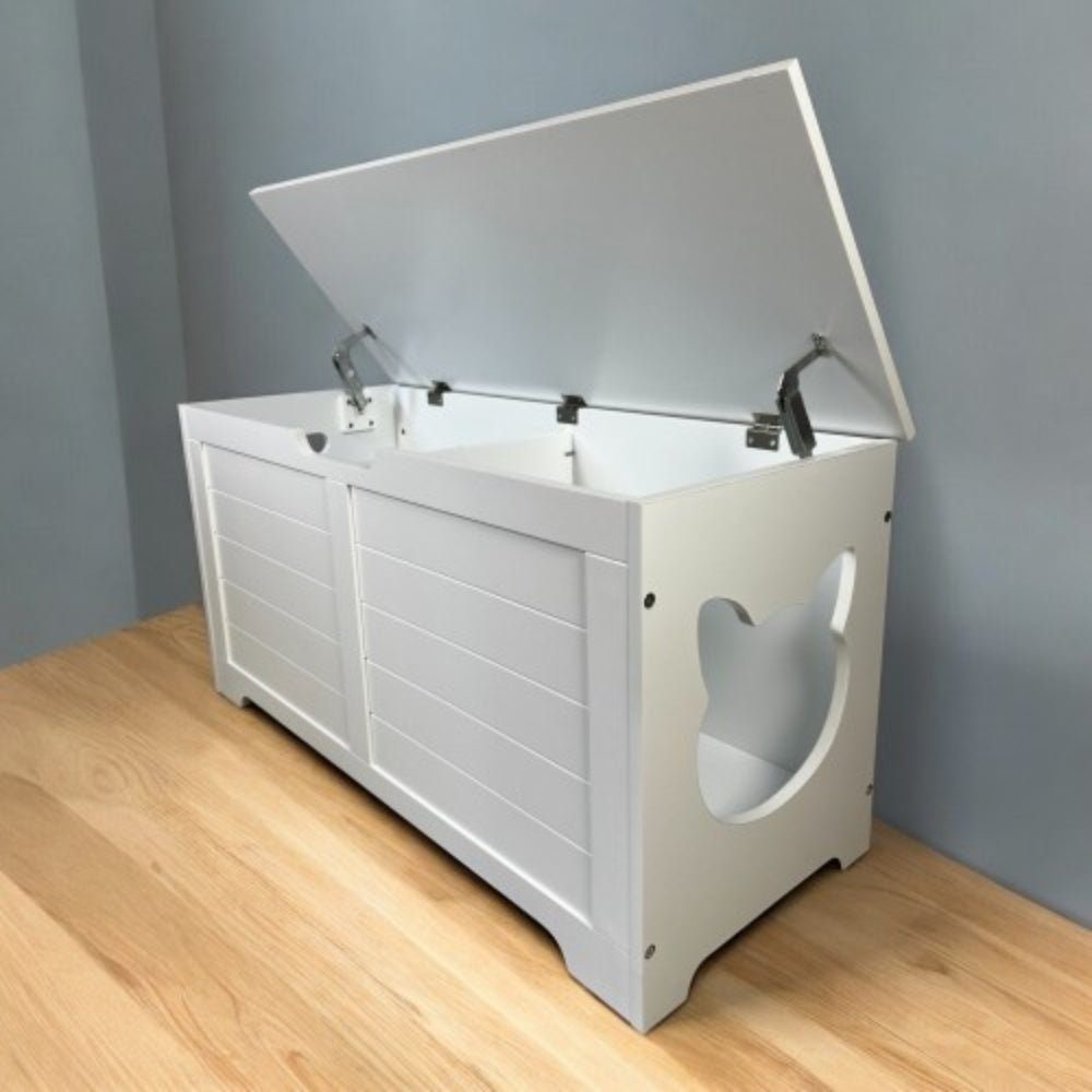 Top Opening Cat Litter Box Enclosure Furniture | Purrfect Pet Haven