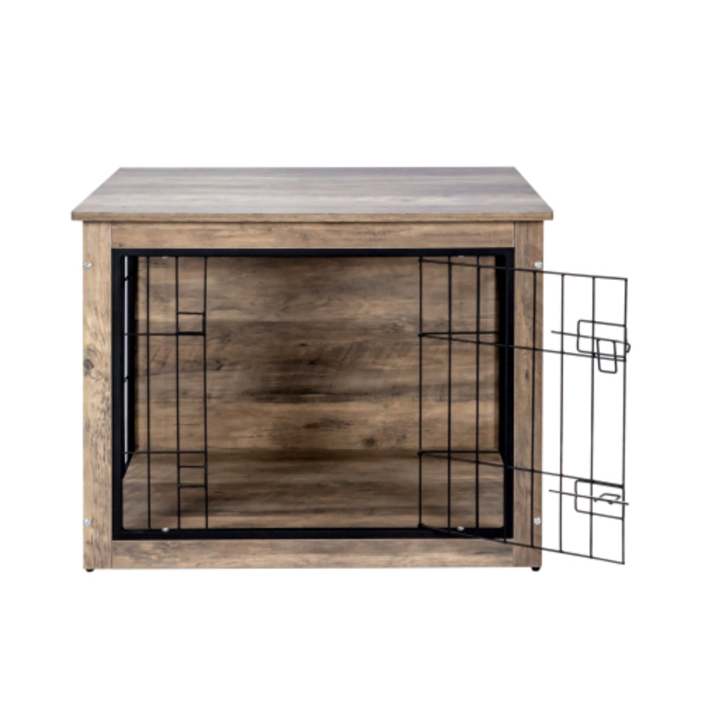 Medium Wooden Dog Crate with Double Doors | Purrfect Pet Haven