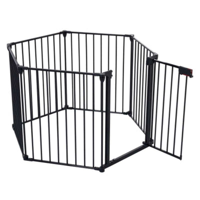 150 inch Adjustable Play Yard with 6 Panels for Safety | Purrfect Pet Haven