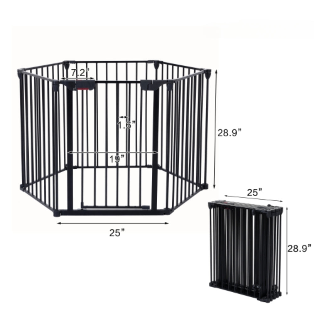 150 inch Adjustable Play Yard with 6 Panels for Safety | Purrfect Pet Haven