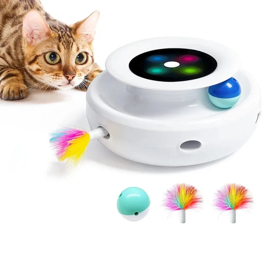 Electric Interactive Toy Pet Set 2 in 1 Smart Feather Fun Ball | Purrfect Pet Haven