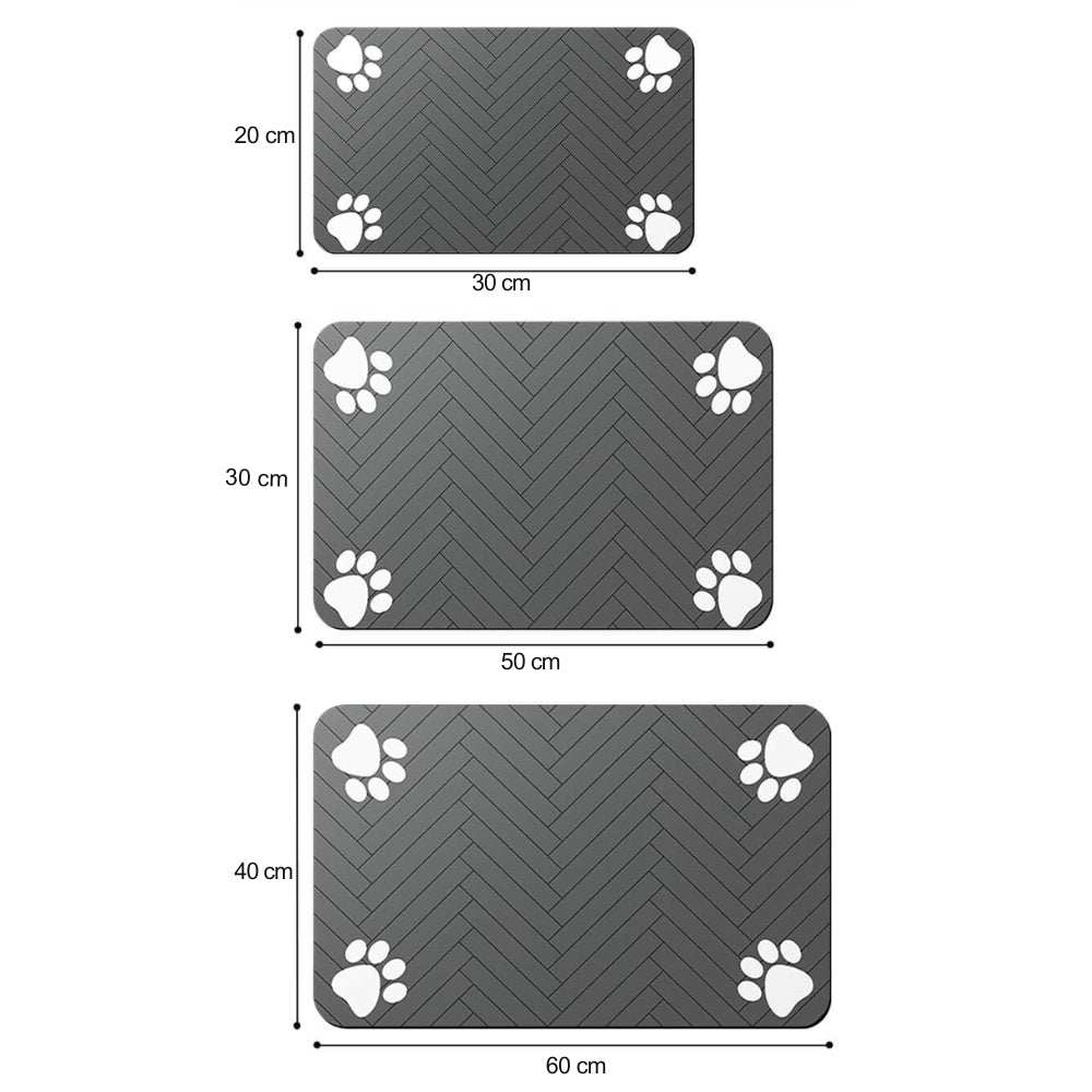 Pet Feeding Mat Waterproof Quick Dry Placemat for Food and Water Bowls