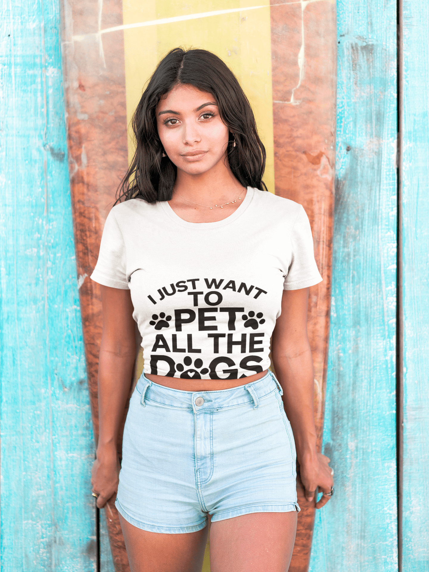 I Just Want to Pet All the Dogs Unisex Cotton Tee - Perfect Gift for Dog Lovers | Purrfect Pet Haven