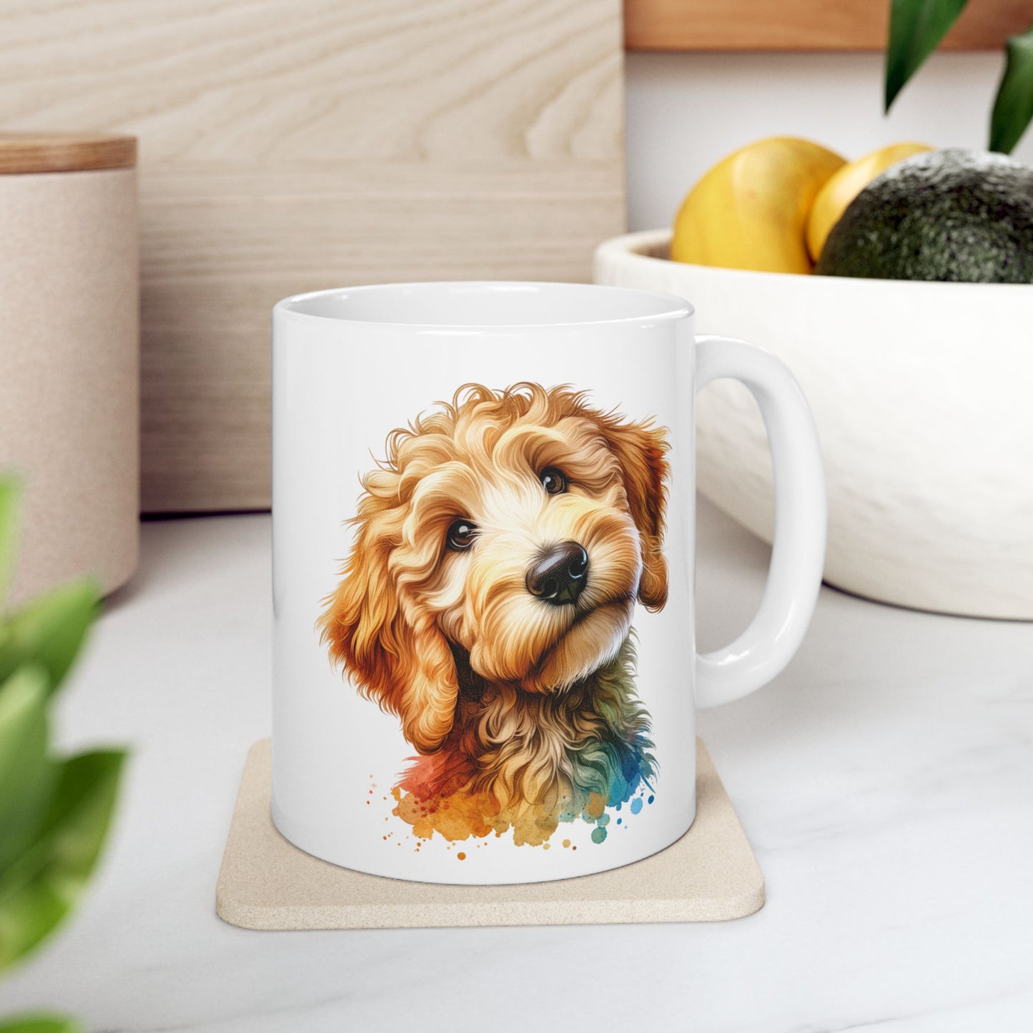 Cute Goldendoodle Dog Lovers Ceramic Mug - 11oz & 15oz - Perfect Gift for Doodle Owners