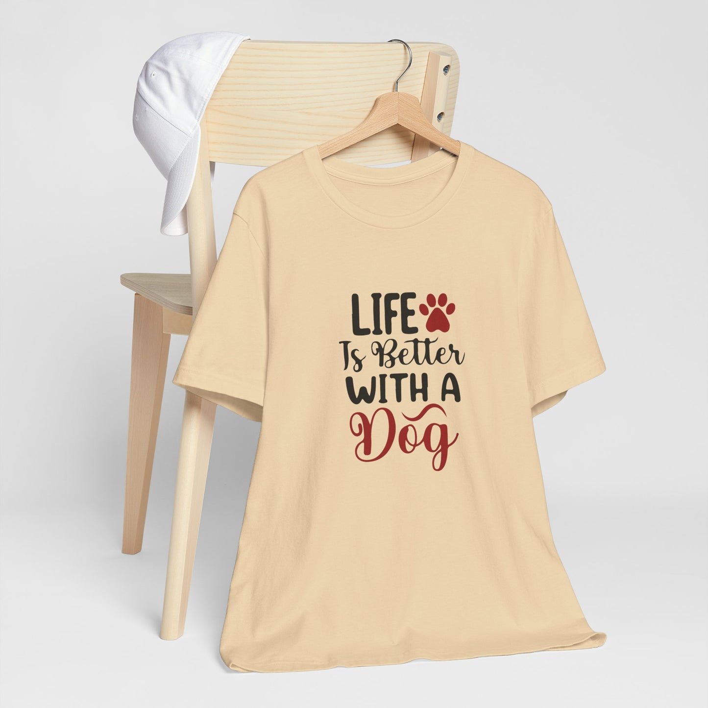 Life is Better with a Dog Tee - Unisex Jersey Short Sleeve T-Shirt